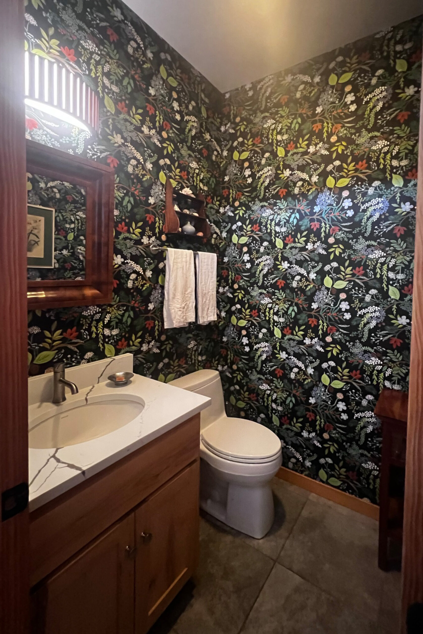 valentine-dr-om-design-interior-remodel-bathroom-marble-vanity-bold-wallpaper